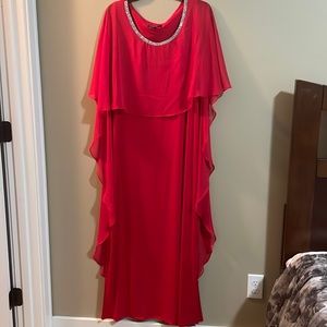 Red Chiffon Maxi Dress